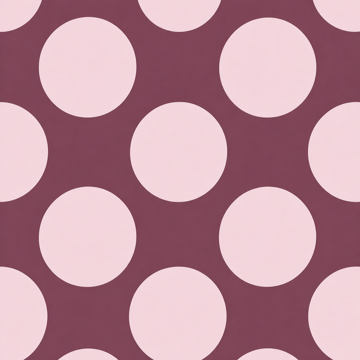 Moro Plum and pink large polka dot fabric swatch